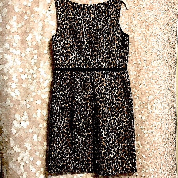 Loft Animal Print Sleeveless Dress - Picture 3 of 11